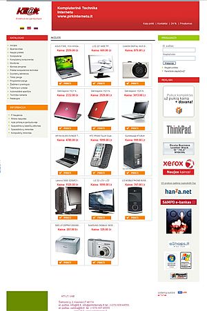 internetinių parduotuvių kūrimas