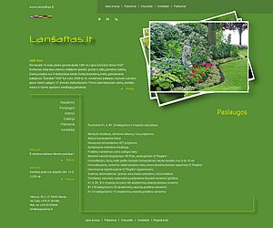 UAB "Lanšaftas" sukurta  Interneto svetainė