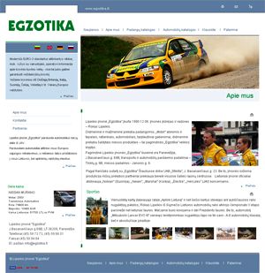 Interneto svetainių kūrimas Panevėžys Egzotika